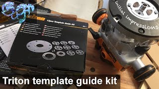 Triton router 12pce Template Guide Kit Initial impressions creating and using a template [upl. by Eimaj71]