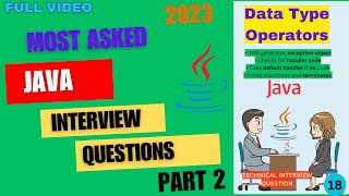 19 Most asked Core JAVA Interview Questions  PART 2  Freshers and Experienced  java tutorial [upl. by Australia122]