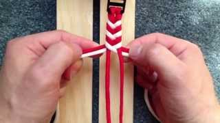 Tutorial on how to add colors to Fishtail Braid paracord bracelet [upl. by Risan]