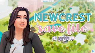 I REMADE NEWCREST  Newcrest Save File Tour Overview  NO CC  The Sims 4 [upl. by Serafina]