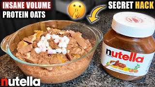 How to add INSANE VOLUME to your OATS  Anabolic Nutella Protein Oats [upl. by Profant]