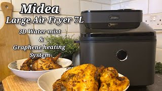 Midea Large Air Fryer 7L  3D Water Mist amp Graphene heating system  Energy and oil saver [upl. by Eidoj]