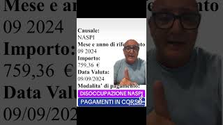 NASPI PAGAMENTO IN CORSO youtube letstalk pagamenti youtubeshorts inps [upl. by Badger]