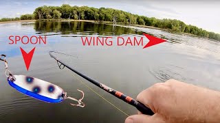 Casting Spoons on Mississippi River Wing Dams [upl. by Triny]