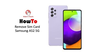 HowTo  Remove SIMSD card from Samsung A52 [upl. by Dulce618]