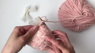 How to Make Thrums amp Knit them into your Mitten [upl. by Assenav]