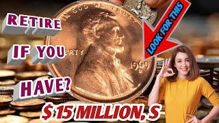 DO YOU HAVE THESE TOP MOST VALUABLE 1969 D LINCOLN ONE CENT WORTH TODAY MONEY [upl. by Neemsaj942]