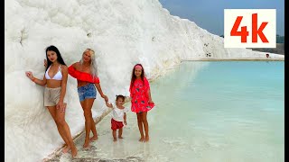 ТУРЦИЯ ПАМУККАЛЕ ПОПАЛИ ПОД ЛЕДЯНОЙ ДОЖДЬ TURKEY PAMUKKALE SALDA LAKE [upl. by Sukey]