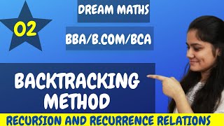 How to solve Recurrence Relation using Backtracking MethodBCA MathsDREAM Maths [upl. by Gherlein468]