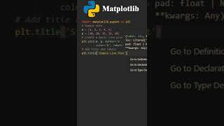 Python Matplotlib in 25 Seconds 📊🧑‍💻 shorts python programming coding learnpython learning [upl. by Euv]