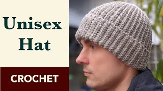 Crochet Hat for Adult Men amp Women Crochet Hook 45 mm Wool Yarn Crochet Beanie For Beginners [upl. by Picco]