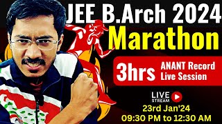 JEE BArch 2024 Record Marathon  3 hours Live 🔥🔥  Sachin Prajapat [upl. by Harts]