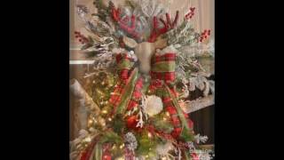 Arrange Flowers Christmas Tree Decorating and Tree Topper [upl. by Nodnarg]