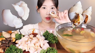 쌀쌀해진 날씨💙 백골뱅이회 백골뱅이탕 먹방 RAW SEA SNAIL amp SEA SNAIL SOUP eating show mukbang korean food [upl. by Luigino449]