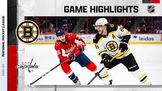 Bruins  Capitals 11022  NHL Highlights [upl. by Rolan]