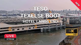 Hotel Lands End  Teso boot Texel  Den Helder  webcam live 4K  TexelinformatieNL [upl. by Annert]