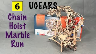 UGears Chain Hoist Marble Run Day 6 [upl. by Ahsyt606]