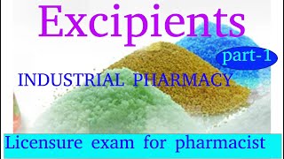 pharmaceutical excipients  Industrial pharmacy  Additive  Part1 [upl. by Sadinoel]