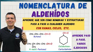 🎖️ALDEHIDOS nomenclatura de aldehídos que son  como se nombran y se hacen estructuras [upl. by Hett]