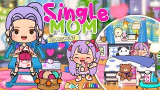 Miga World SINGLE MOM👩‍👧💖🏡 HOUSE DECORATIONSFREE APARTMENTMiga town tocaboca [upl. by Enileqcaj]