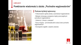 Chemia  klasa 8  Powtórzenie wiadomości z działu Pochodne węglowodorów [upl. by Atsok]