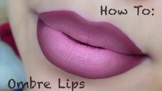 HOW TO  Ombre Lips Drugstore Products [upl. by Nhtanhoj631]