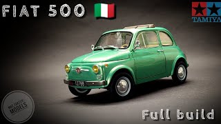 🇮🇹Fiat 500 classic 🇮🇹 𝔽𝕌𝕃𝕃 𝔹𝕌𝕀𝕃𝔻🚦Tamiya 124scale carmodel fiat fiat500 [upl. by Eadahc377]