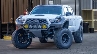 Dirt King Long Travel 3rd Gen Toyota Tacoma Build Walk Around [upl. by Britni302]