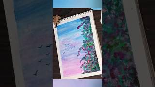 Beautiful sky painting❤art songdrawing youtube youtubeshorts ytshorts yt viralvideo hindi [upl. by Anerev]