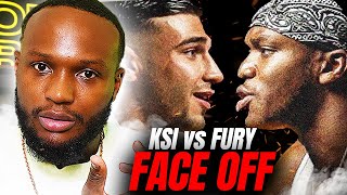 Viddal Riley Reacts KSI vs Tommy Fury Face Off [upl. by Marius]