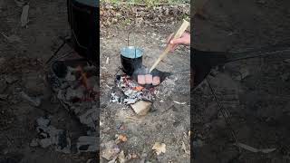 Bushcraft Campfire Cooking Spam bushcraft [upl. by Sidras]