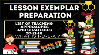 LESSON EXEMPLAR TEMPLATE  IDEA Template  2C2I1R Pedagogical Approaches and Strategies [upl. by Barhos]