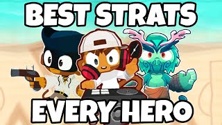 The BEST strategy with EVERY HERO Bloons TD Battles 2 [upl. by Adnylam]