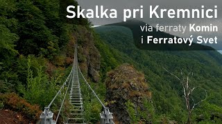 Skalka pri Kremnici  via ferraty Komin i Ferratový Svet [upl. by Egiedan]