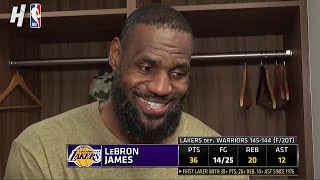 LeBron James Talks WIN vs Warriors Postgame Interview 🎤 [upl. by Schuster]