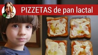 PIZZETAS de pan lactal receta para que cocinen los niños  Especial día del niño [upl. by Anitnatsnok]