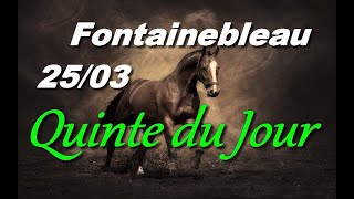 PRONOSTIC PMU QUINTE DU JOUR LUNDI 25 MARS 2024 [upl. by Eilahs]