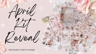 April 2024 Planner Sticker Sub Kit Reveal  The Rosey Life Planner [upl. by Crain]