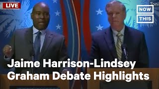 Highlights From the Jaime HarrisonLindsey Graham Debate  NowThis [upl. by Roxanna]