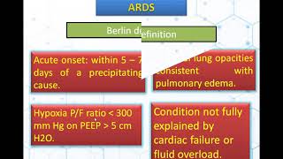 16 ARDS definition pathophysiology and aetiology [upl. by Naples]