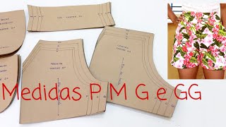 Como fazer molde para shorts feminino Modelagem para malha [upl. by Mcnair]