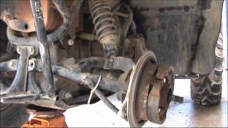 Part 1 Suzuki LT4WD Rear Suspension arm and bearing removal [upl. by Reahard]