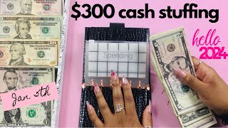 FIRST LOW CASH ENVELOPE STUFFING JANUARY 2024  January Paycheck Cash Stuffing  Cash Stuffing 2024 [upl. by Hilda]