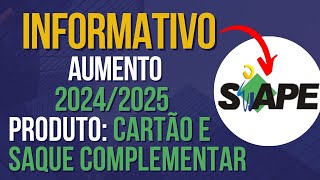 Aumento 20242025 e saque complementar  SIAPE cartaobeneficio siape federal aumento noticias [upl. by Waldner121]