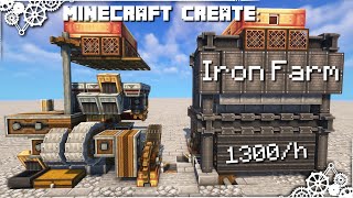 Minecraft Create Iron Farm  Schematic [upl. by Margery]