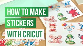 How to Make Stickers with Cricut 😍 – Kiss Cut and Die Cut Stickers on Shipping Label Stickers [upl. by Idieh]