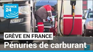 Grèves en France  des pénuries de carburants dans lOuest • FRANCE 24 [upl. by Rovert]