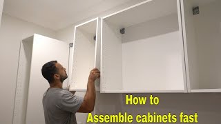 How to assemble Ikea kitchen cabinet  DIY [upl. by Georas]