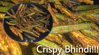 Crispy Bhindi Fry Recipe Kurkuri Bhindi Cook with Anuja Prabhu [upl. by Intruok]