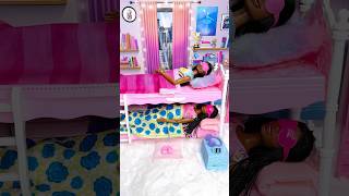 Barbie Doll Sisters Morning Routine In Bedroom With Bunk Beds shorts barbiedolls dolls [upl. by Karin]